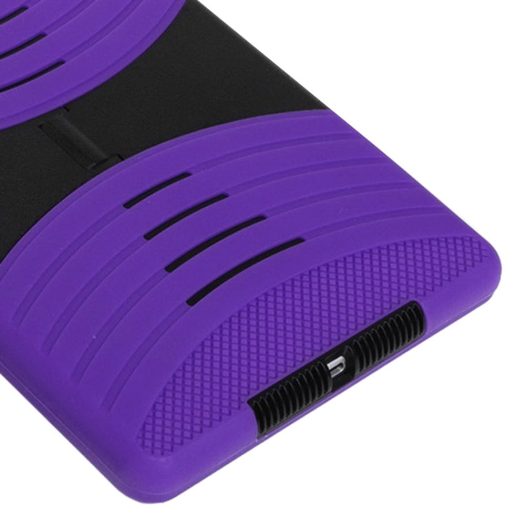 Colorful Shell Series Plastic + Silicone Combination Case with Holder for iPad Air
