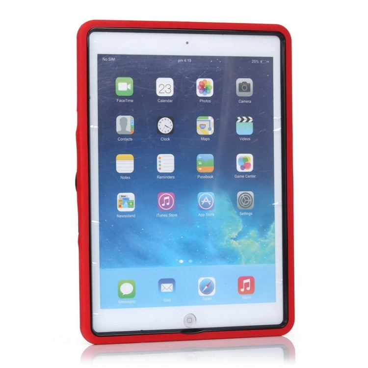Colorful Shell Series Plastic + Silicone Combination Case with Holder for iPad Air