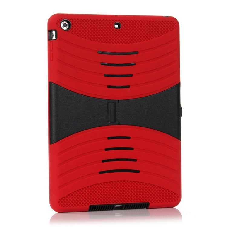 Colorful Shell Series Plastic + Silicone Combination Case with Holder for iPad Air