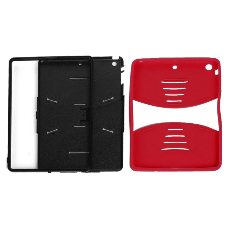 Colorful Shell Series Plastic + Silicone Combination Case with Holder for iPad Air