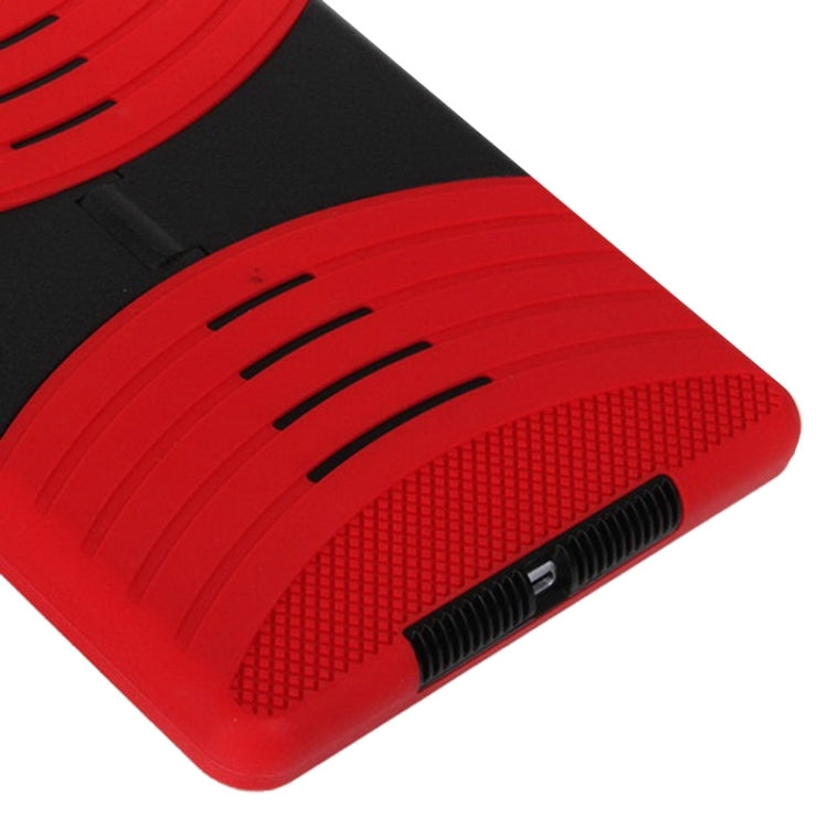 Colorful Shell Series Plastic + Silicone Combination Case with Holder for iPad Air