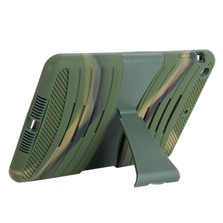 Colorful Shell Series Plastic + Silicone Combination Case with Holder for iPad Air