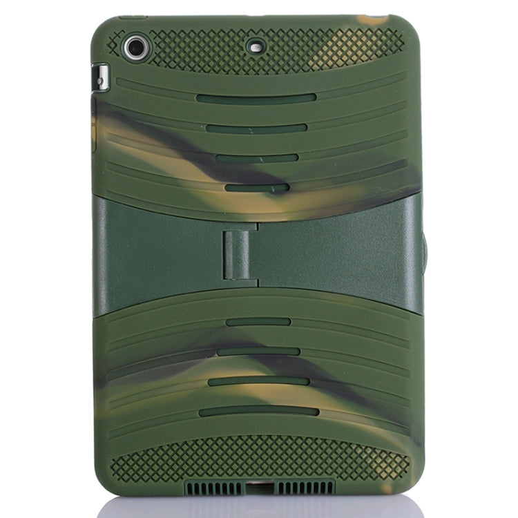Colorful Shell Series Plastic + Silicone Combination Case with Holder for iPad Air