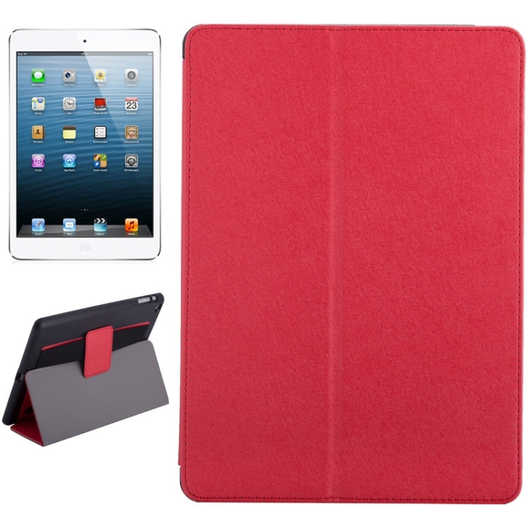Silk Texture Horizontal Flip Solid Color Leather Case with Multi-functional Two-Folding Holder & Hand Strap for iPad Air / iPad 5