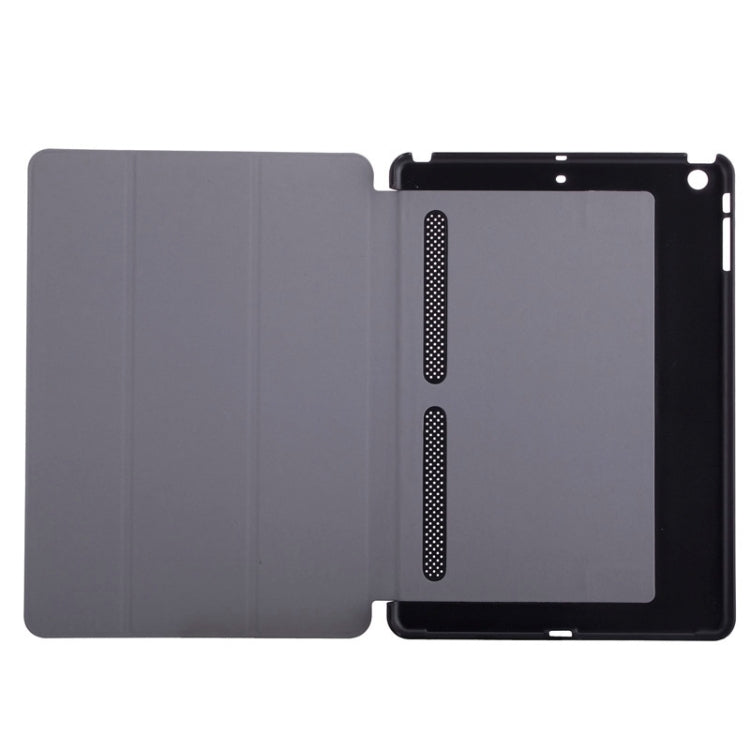 Silk Texture Horizontal Flip Solid Color Leather Case with Multi-functional Two-Folding Holder & Hand Strap for iPad Air / iPad 5