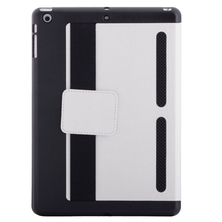 Silk Texture Horizontal Flip Solid Color Leather Case with Multi-functional Two-Folding Holder & Hand Strap for iPad Air / iPad 5