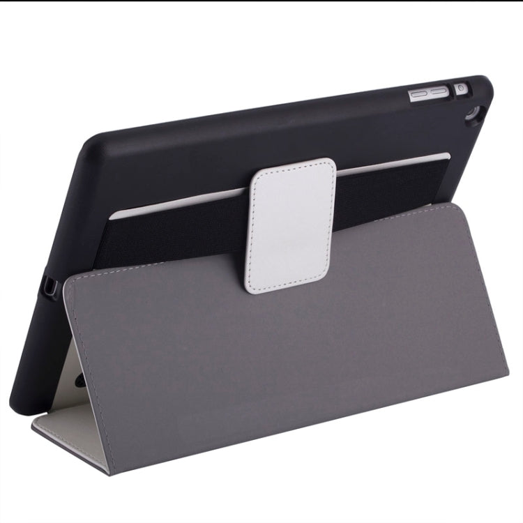 Silk Texture Horizontal Flip Solid Color Leather Case with Multi-functional Two-Folding Holder & Hand Strap for iPad Air / iPad 5