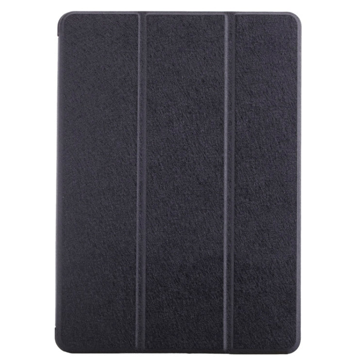 Silk Texture Horizontal Flip Solid Color Leather Case with Multi-functional Three-Folding Holder & Hand Strap for iPad Air / iPad 5