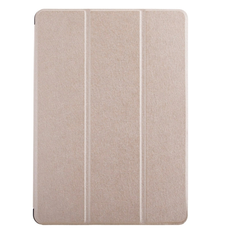 Silk Texture Horizontal Flip Solid Color Leather Case with Multi-functional Three-Folding Holder & Hand Strap for iPad Air / iPad 5