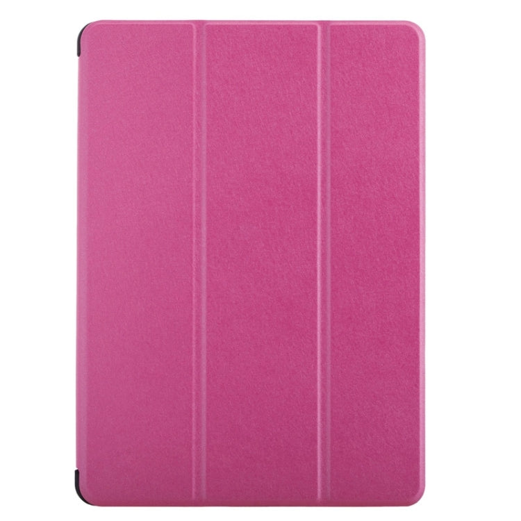 Silk Texture Horizontal Flip Solid Color Leather Case with Multi-functional Three-Folding Holder & Hand Strap for iPad Air / iPad 5