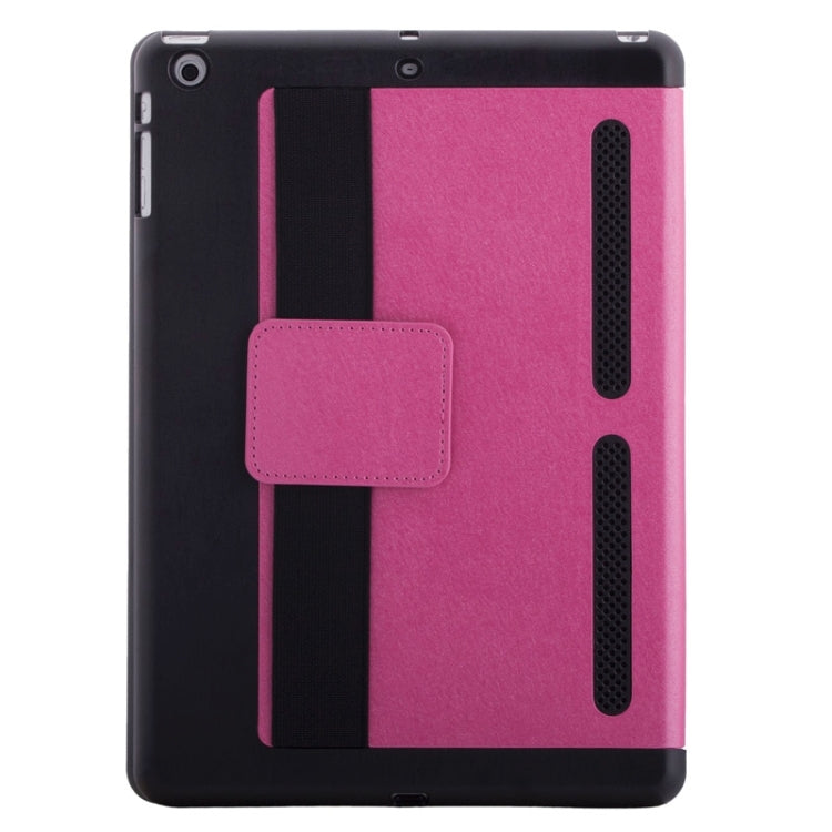 Silk Texture Horizontal Flip Solid Color Leather Case with Multi-functional Three-Folding Holder & Hand Strap for iPad Air / iPad 5