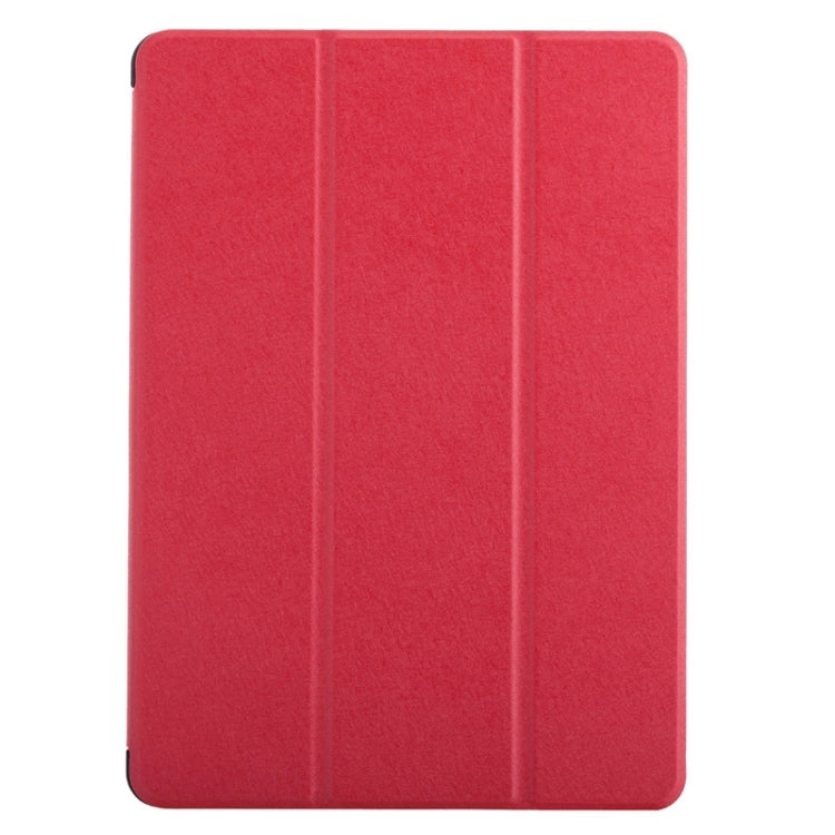 Silk Texture Horizontal Flip Solid Color Leather Case with Multi-functional Three-Folding Holder & Hand Strap for iPad Air / iPad 5
