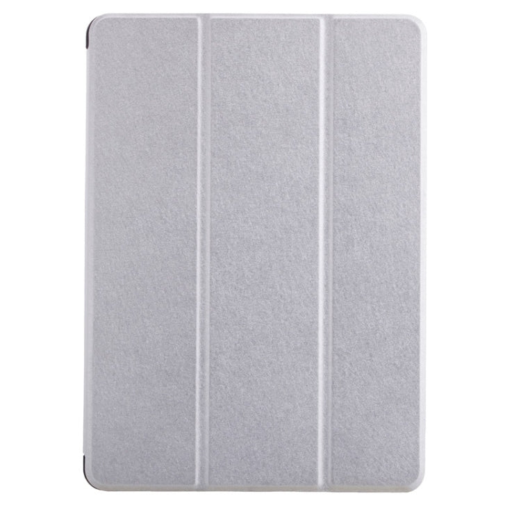 Silk Texture Horizontal Flip Solid Color Leather Case with Multi-functional Three-Folding Holder & Hand Strap for iPad Air / iPad 5