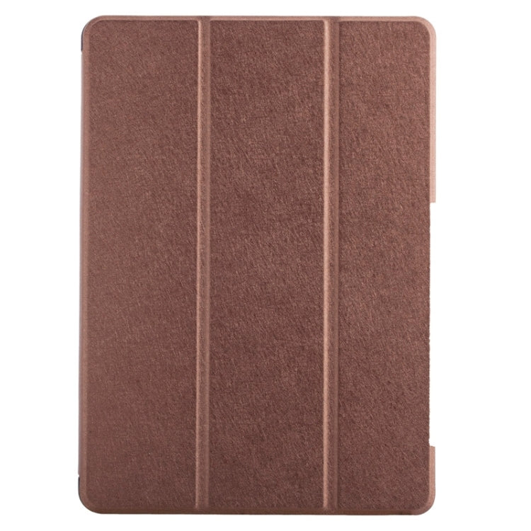 Silk Texture Horizontal Flip Solid Color Leather Case with Multi-functional Three-Folding Holder & Hand Strap for iPad Air / iPad 5