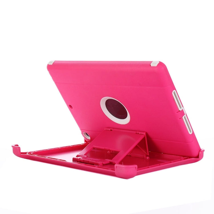 Neutral Monochrome PC + TPU Contrast Color Combination Case with Holder & Mirror Face Protection for iPad Air / iPad 5