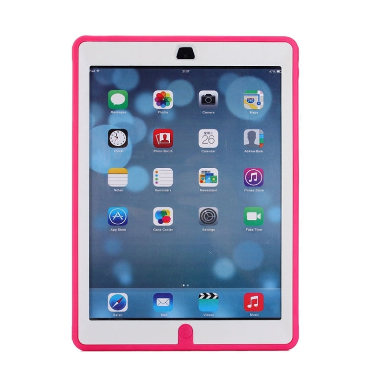 Neutral Monochrome PC + TPU Contrast Color Combination Case with Holder & Mirror Face Protection for iPad Air / iPad 5