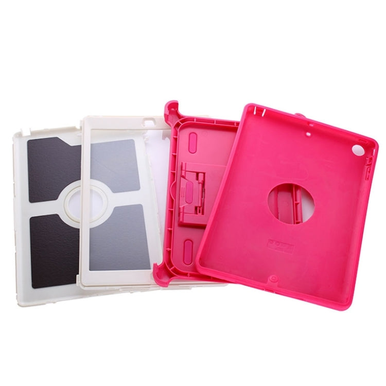 Neutral Monochrome PC + TPU Contrast Color Combination Case with Holder & Mirror Face Protection for iPad Air / iPad 5