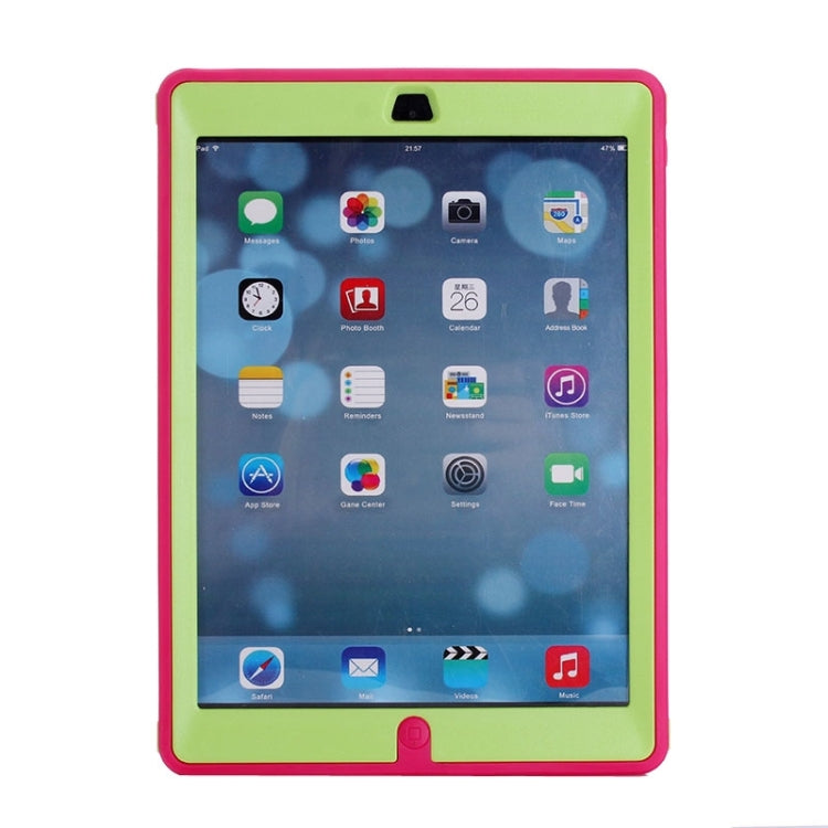 Neutral Monochrome PC + TPU Contrast Color Combination Case with Holder & Mirror Face Protection for iPad Air / iPad 5