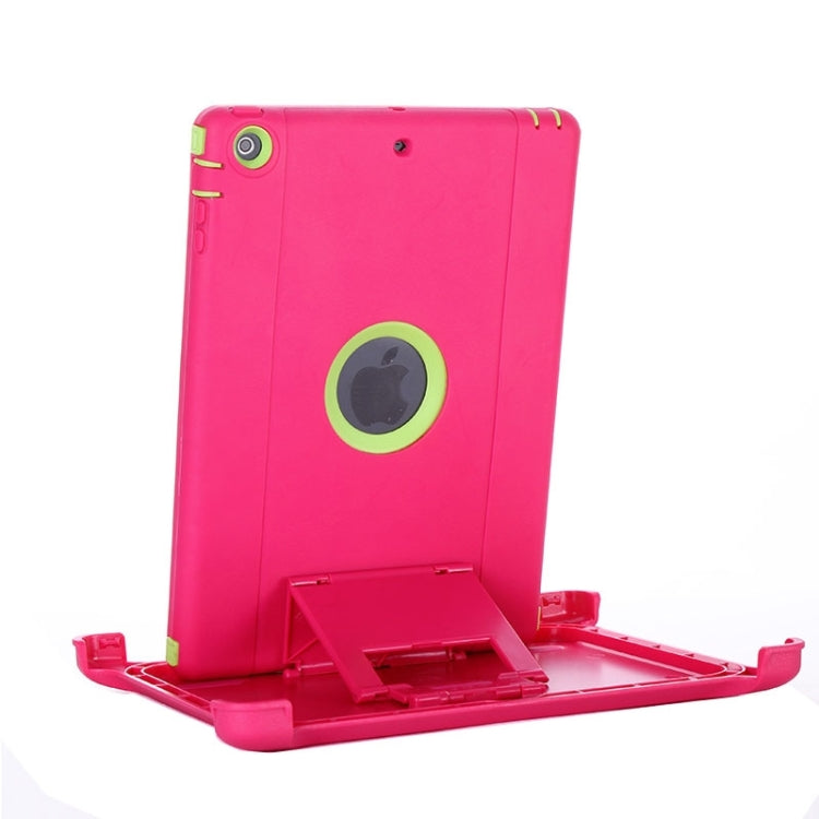 Neutral Monochrome PC + TPU Contrast Color Combination Case with Holder & Mirror Face Protection for iPad Air / iPad 5