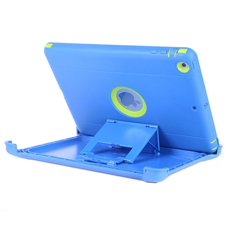 Neutral Monochrome PC + TPU Contrast Color Combination Case with Holder & Mirror Face Protection for iPad Air / iPad 5