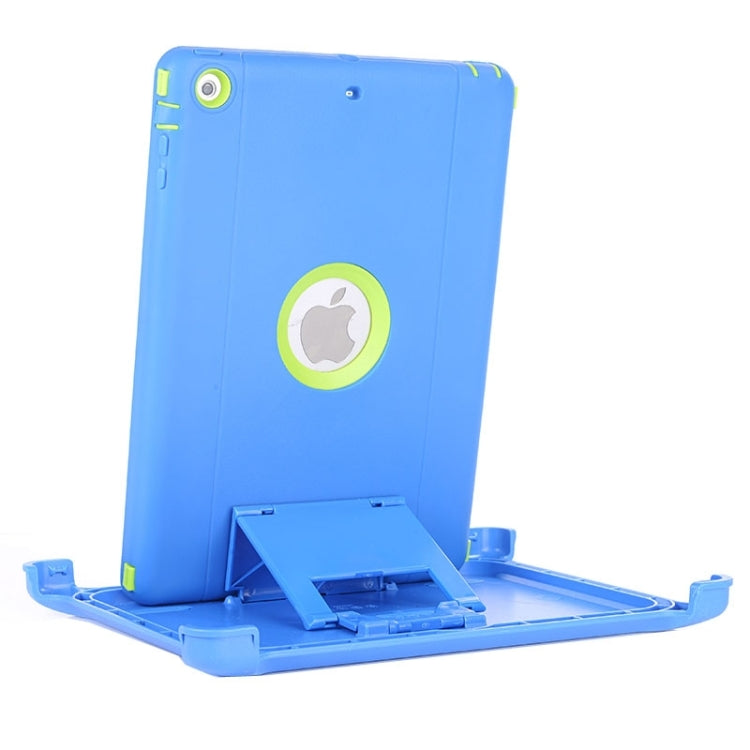 Neutral Monochrome PC + TPU Contrast Color Combination Case with Holder & Mirror Face Protection for iPad Air / iPad 5