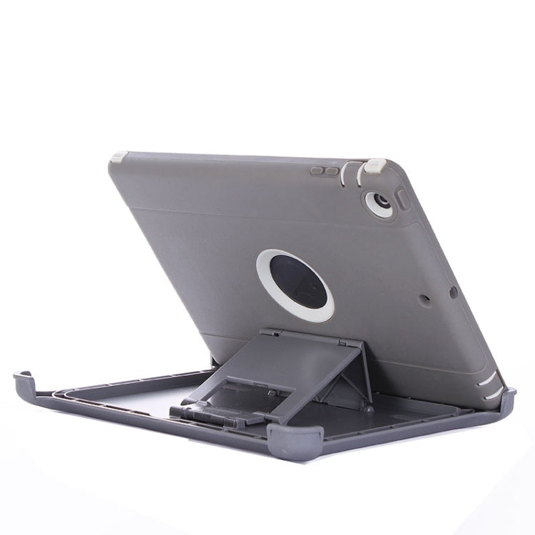 Neutral Monochrome PC + TPU Contrast Color Combination Case with Holder & Mirror Face Protection for iPad Air / iPad 5