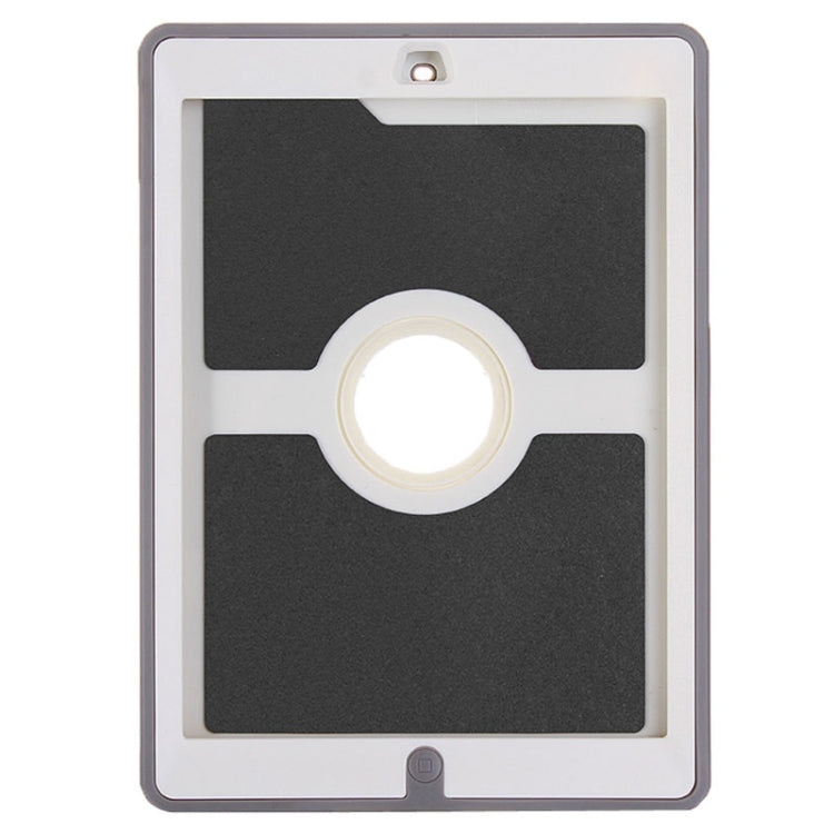 Neutral Monochrome PC + TPU Contrast Color Combination Case with Holder & Mirror Face Protection for iPad Air / iPad 5