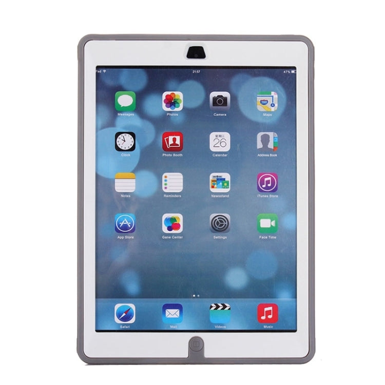 Neutral Monochrome PC + TPU Contrast Color Combination Case with Holder & Mirror Face Protection for iPad Air / iPad 5