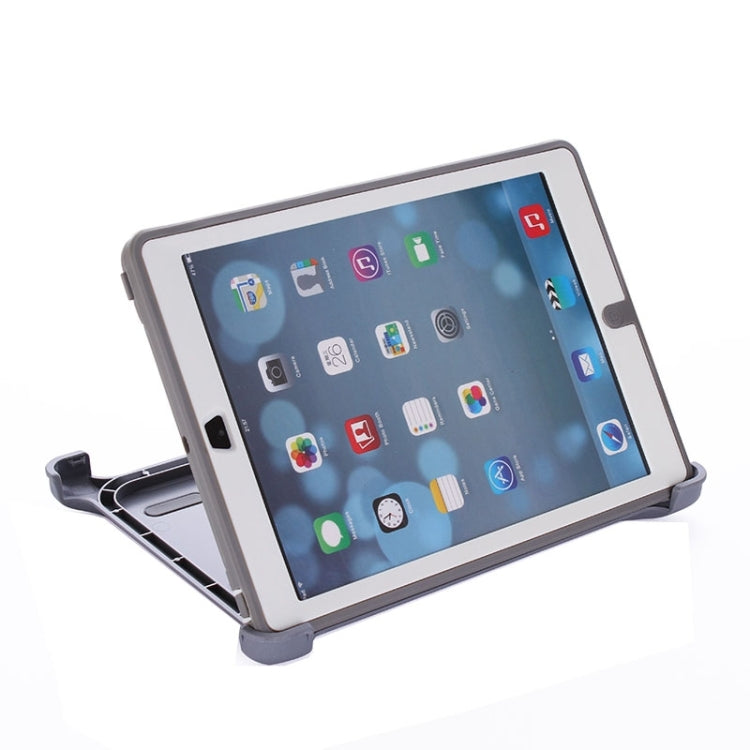 Neutral Monochrome PC + TPU Contrast Color Combination Case with Holder & Mirror Face Protection for iPad Air / iPad 5