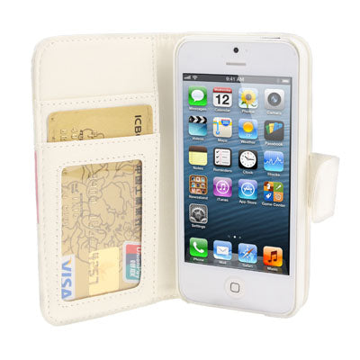 Horizontal  Flip Soft Leather Case with Credit Card Slots & Holder for iPhone 5 & 5s & SE & SE