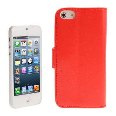 Horizontal  Flip Soft Leather Case with Credit Card Slots & Holder for iPhone 5 & 5s & SE & SE