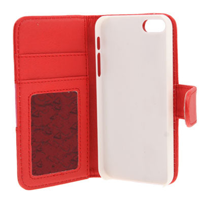 Horizontal  Flip Soft Leather Case with Credit Card Slots & Holder for iPhone 5 & 5s & SE & SE