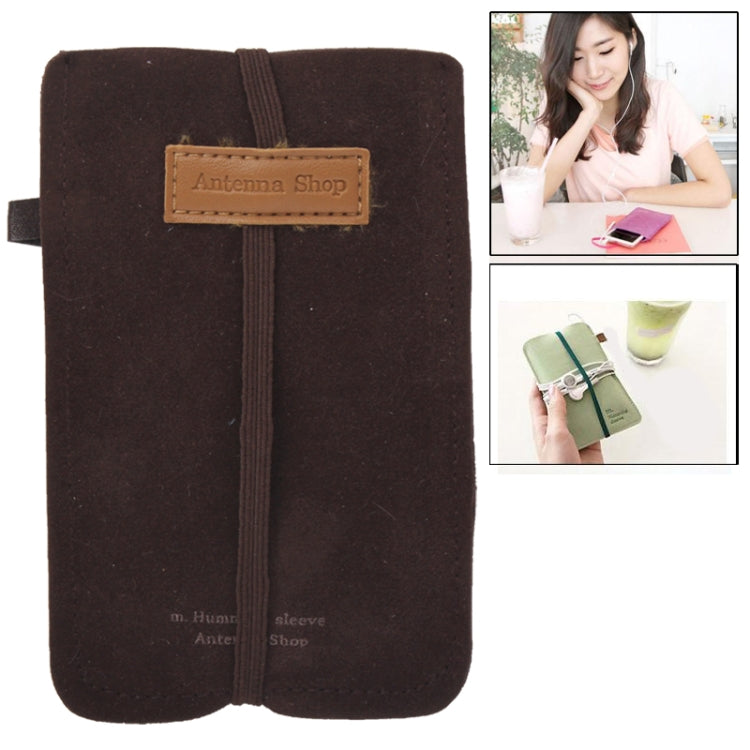 Velour Leather Carry Bag for iPhone 5 / iPhone 4 & 4S, Size: 135 x 85mm