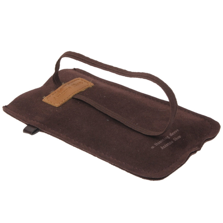 Velour Leather Carry Bag for iPhone 5 / iPhone 4 & 4S, Size: 135 x 85mm