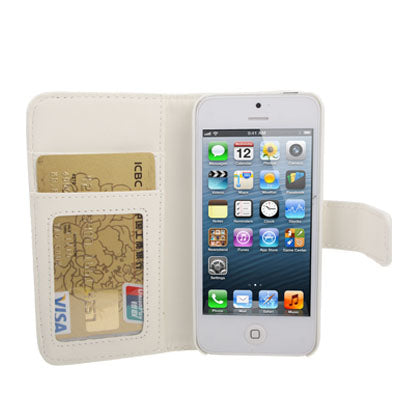 Horizontal Flip Soft Leather Case with Credit Card Slots & Holder for iPhone 5 & 5s & SE & SE