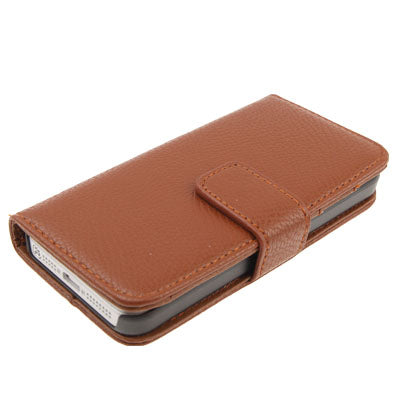 Horizontal Flip Soft Leather Case with Credit Card Slots & Holder for iPhone 5 & 5s & SE & SE