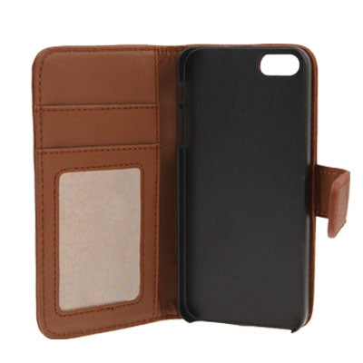 Horizontal Flip Soft Leather Case with Credit Card Slots & Holder for iPhone 5 & 5s & SE & SE