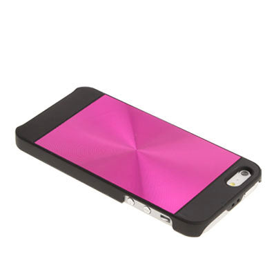 Brushed Metal Aluminum Chrome Hard Plastic Protective Case for iPhone 5 & 5s & SE