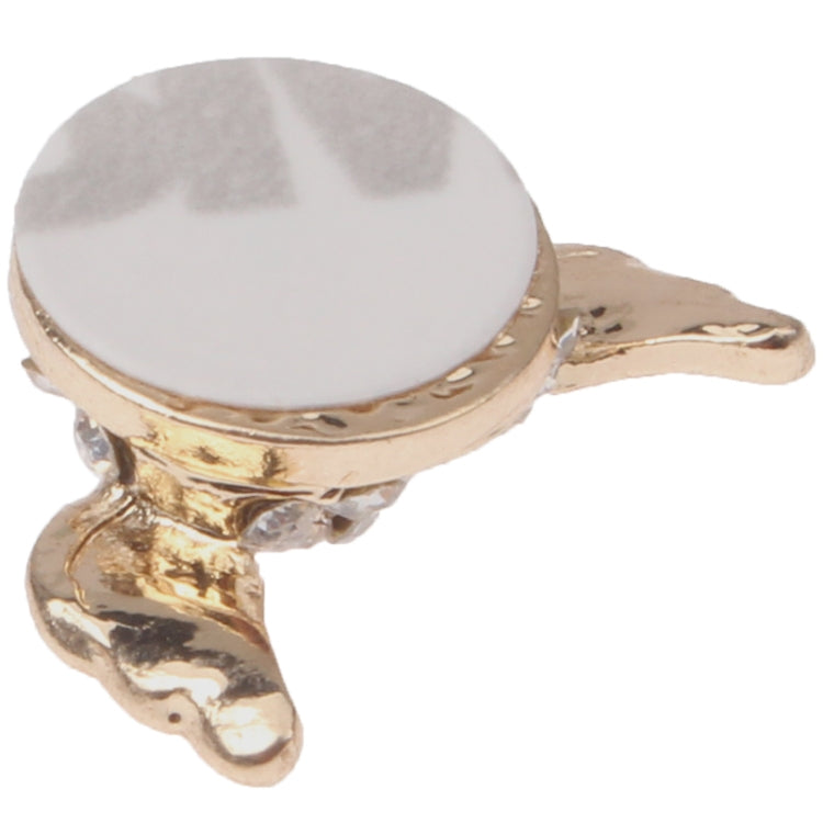 Wing Style Metal & Diamond Home Botton Sticker for iPad / iTouch / iPhone(White)