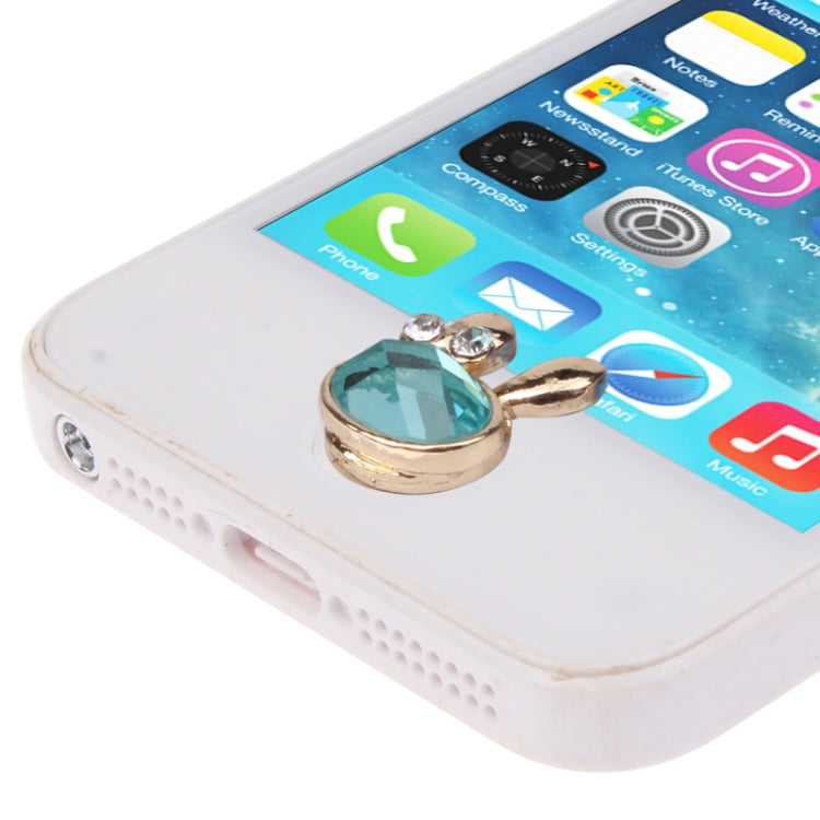 Rabbit Style Metal & Crystal Home Botton Sticker for iPad / iTouch / iPhone