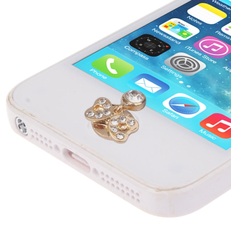 Bowknot Style Metal & Diamond Home Botton Sticker for iPad / iTouch / iPhone