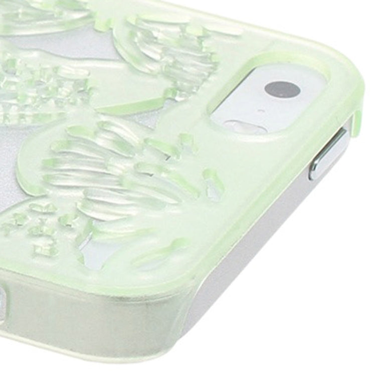 Hollow Engraving Butterfly Plastic Protective Case for iPhone 5 & 5s & SE
