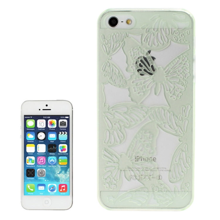 Hollow Engraving Butterfly Plastic Protective Case for iPhone 5 & 5s & SE