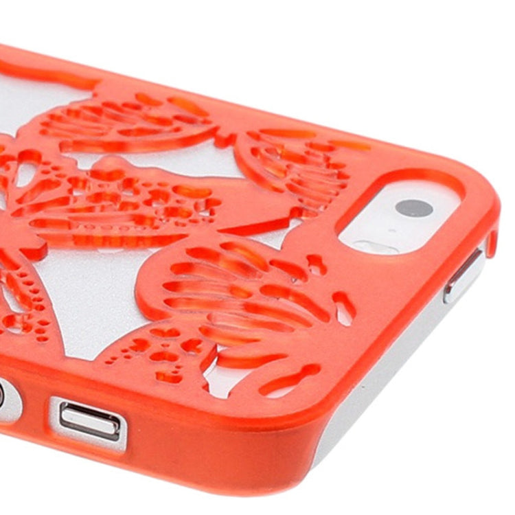 Hollow Engraving Butterfly Plastic Protective Case for iPhone 5 & 5s & SE