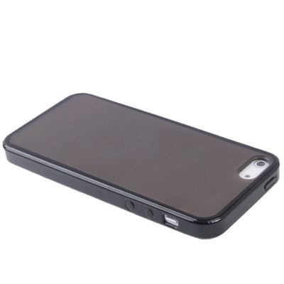 Translucent Frosted Plastic Protective Case with TPU Frame for iPhone 5 (Black)