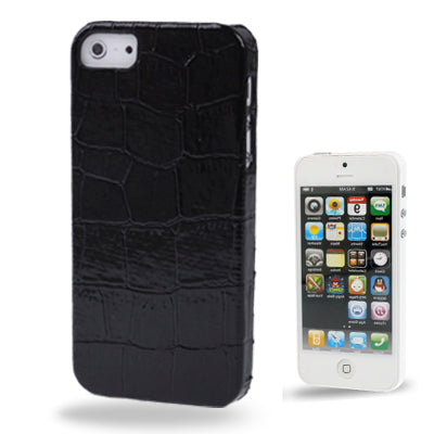 Sticking to Leather Alligator Pattern Plastic Protective Case for iPhone 5 & 5