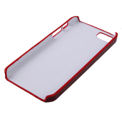 Sticking to Leather Alligator Pattern Plastic Protective Case for iPhone 5 & 5