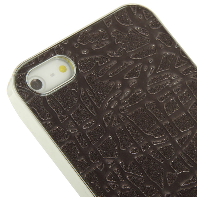 Crystal Frosted Geometric Pattern Plating Plastic Shell for iPhone 5 & 5s & SE