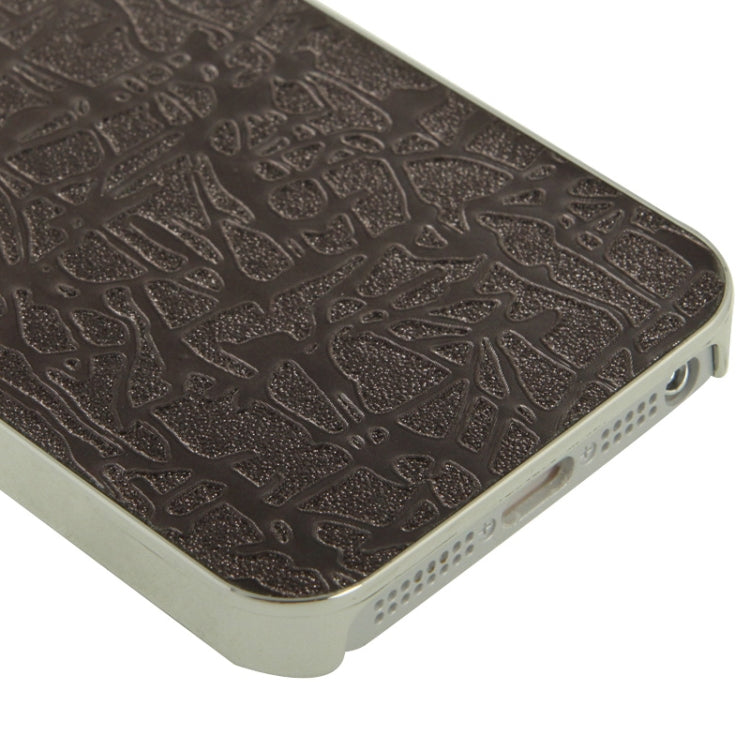 Crystal Frosted Geometric Pattern Plating Plastic Shell for iPhone 5 & 5s & SE