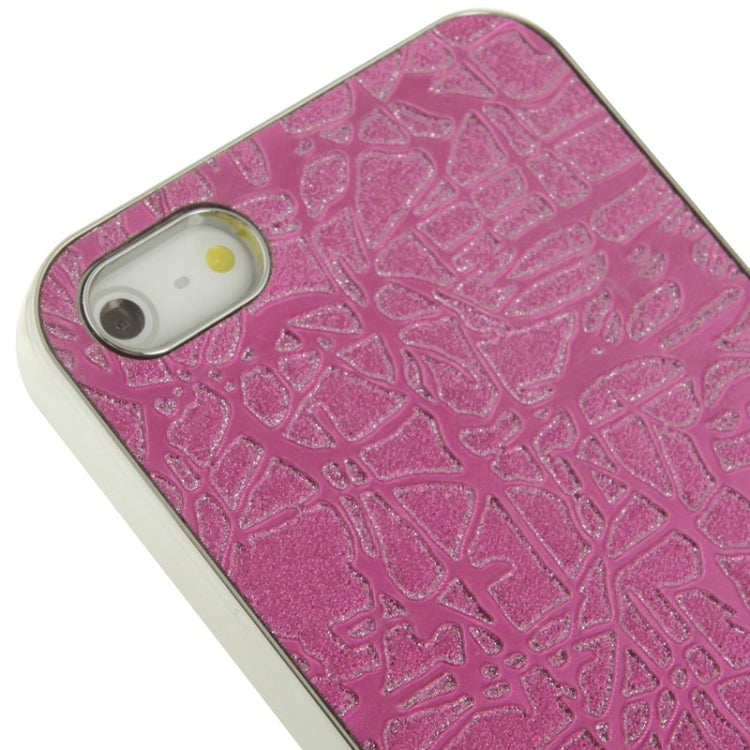 Crystal Frosted Geometric Pattern Plating Plastic Shell for iPhone 5 & 5s & SE